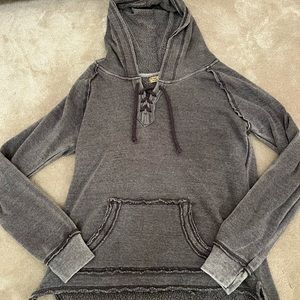 Gray Vintage Havana Hooded Sweatshirt